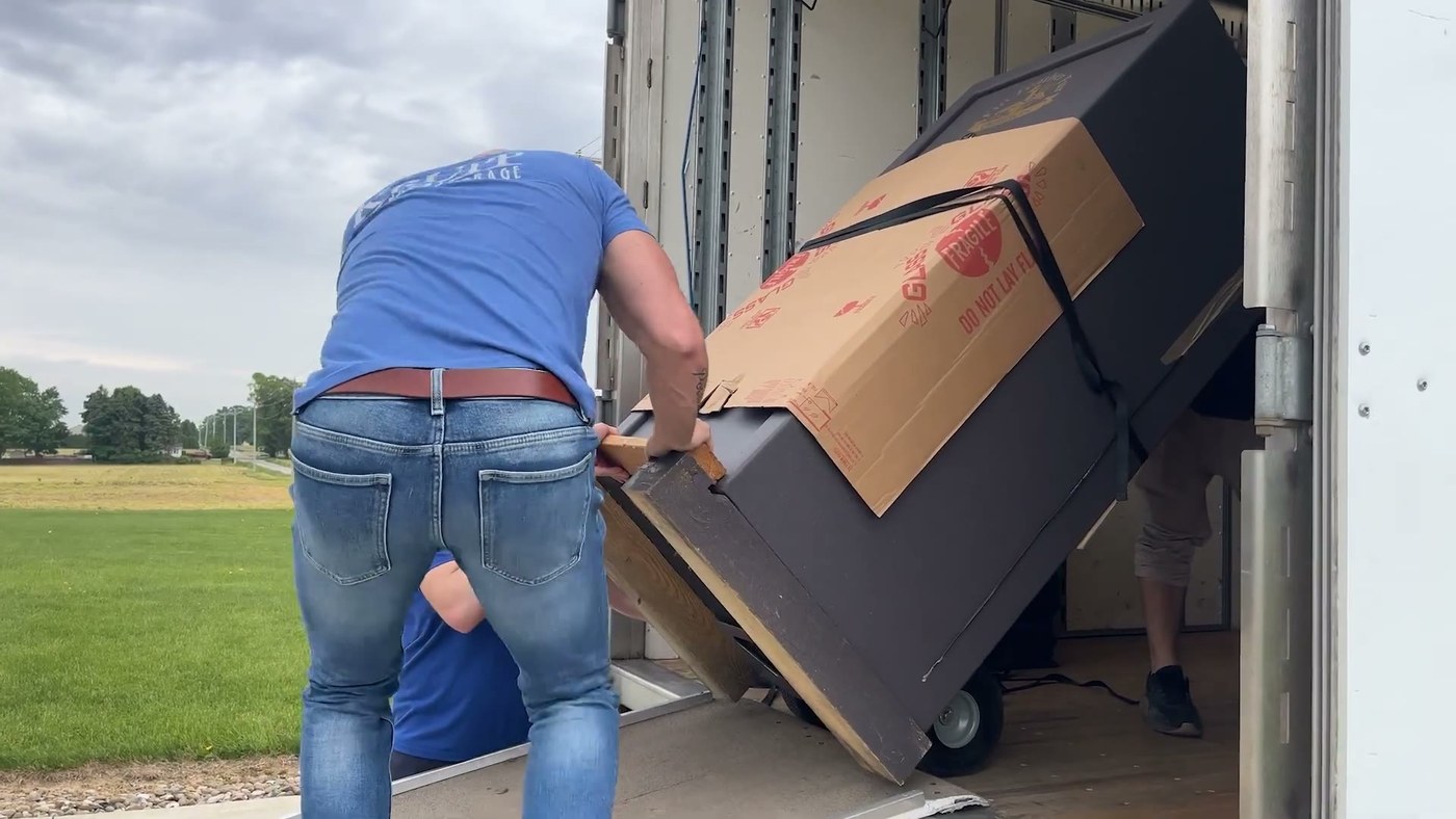 All Aboard Movers crew loading a truck in San Antonio, Texas